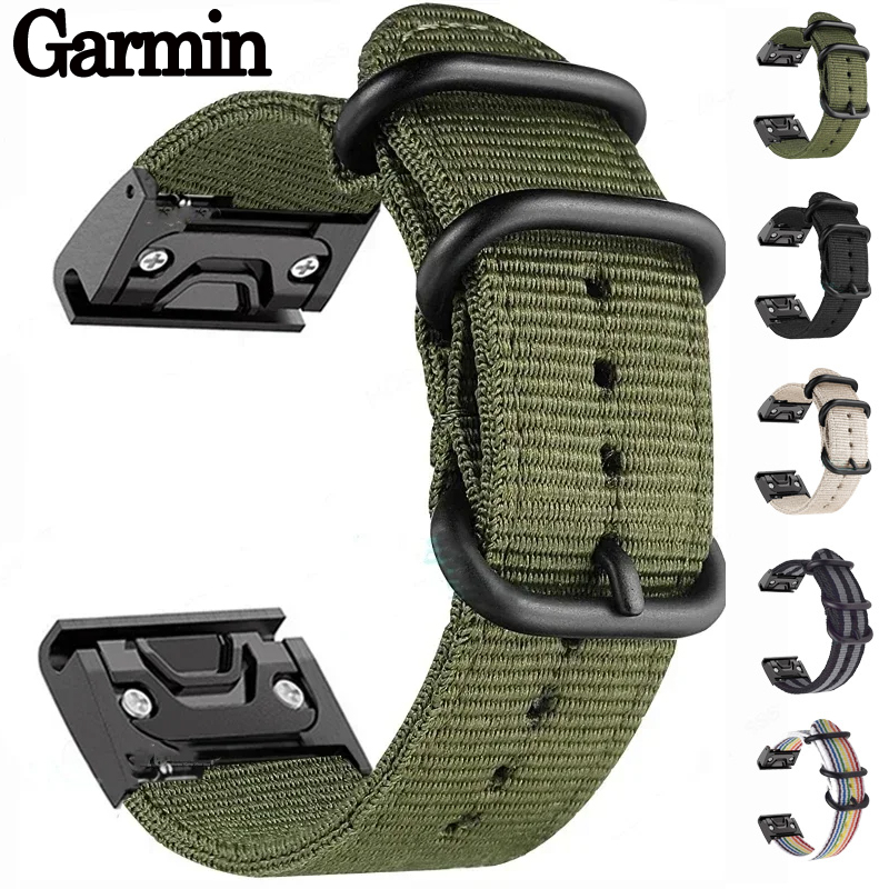 Canvas Strap Watch - Canvas Nylon Strap for Garmin Fenix