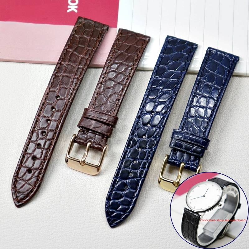 Cartier Watch Santos - Thin crocodile Genuine leather strap For