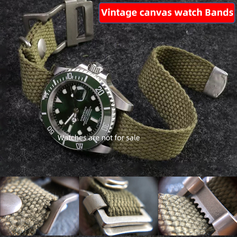 20mm 22mm 19mm 21mm High quali - Canvas Strap Watch recension och pris