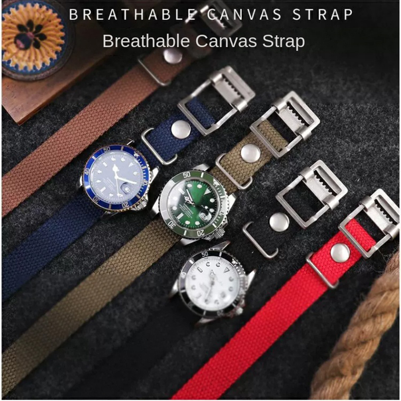 20mm 22mm 19mm 21mm High quali - Canvas Strap Watch recension och pris