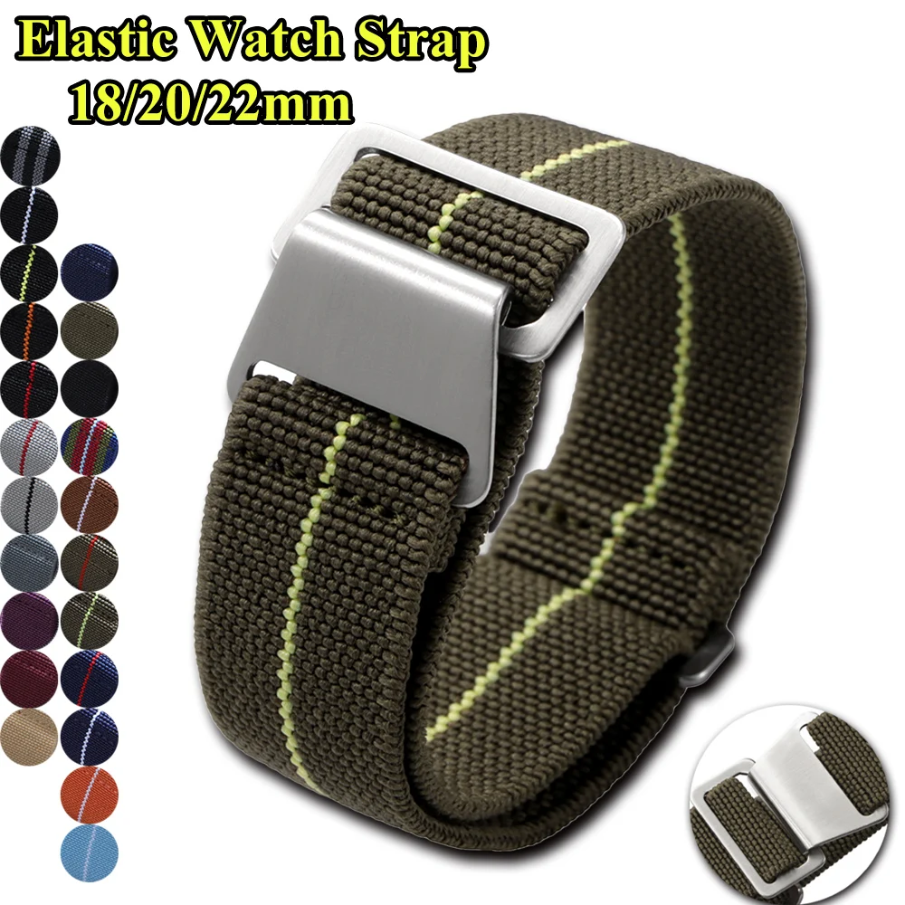 Elastic Watch Strap 18mm 20mm  - Parachute Strap Elastic recension och pris