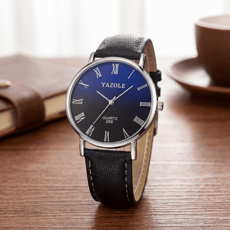 YAZOLE Minimalist Quartz Watch - Leather Watch Band Men recension och pris