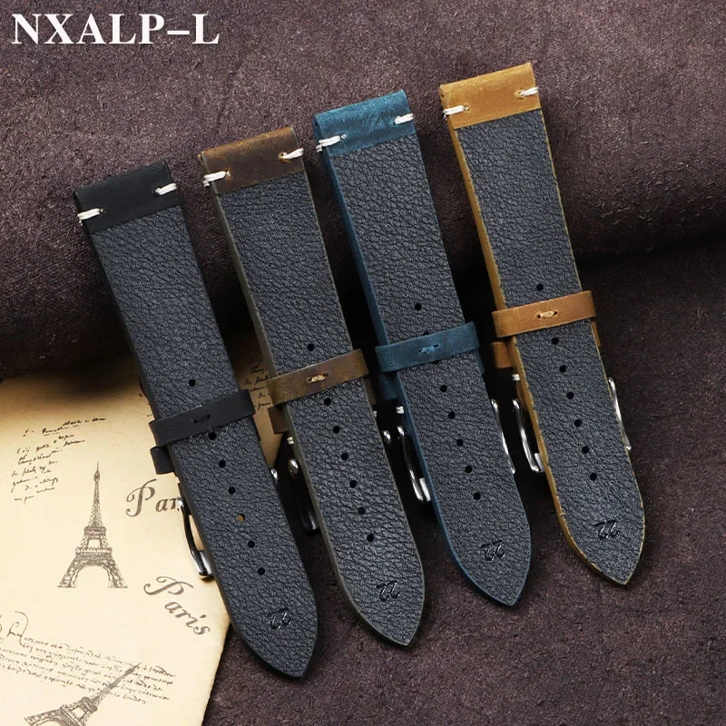 Vintage Oil Wax Leather Watch  - Suede Strap Watch recension och pris