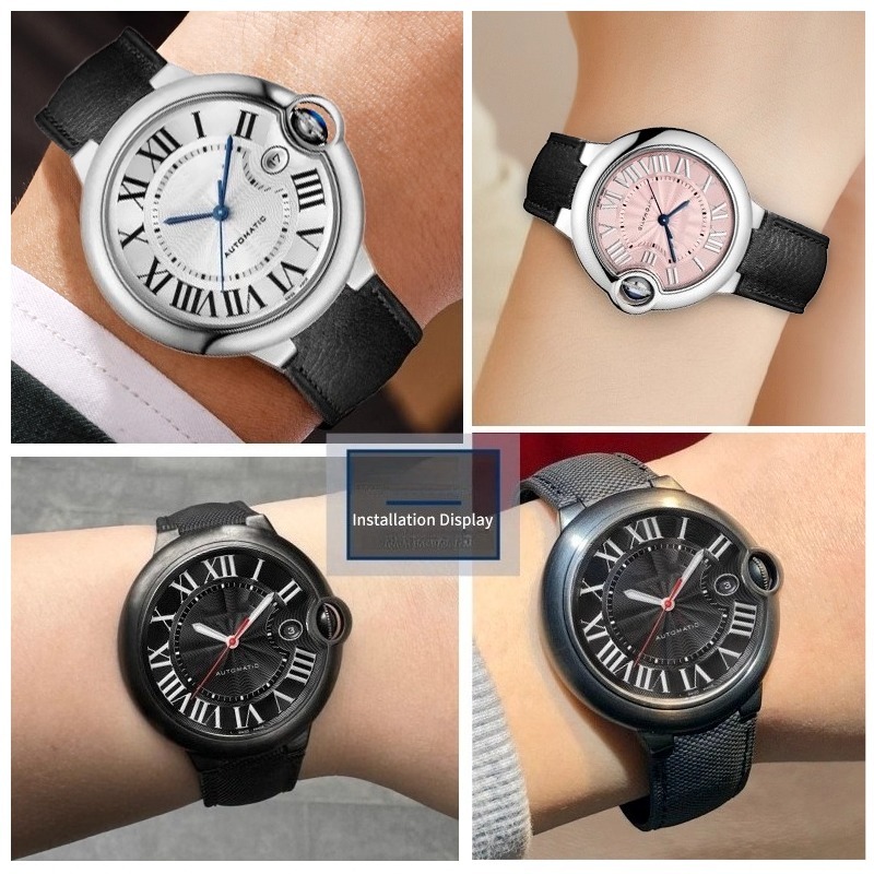 Nylon canvas watchband for BAL - Cartier Watch Ballon Bleu recension och pris