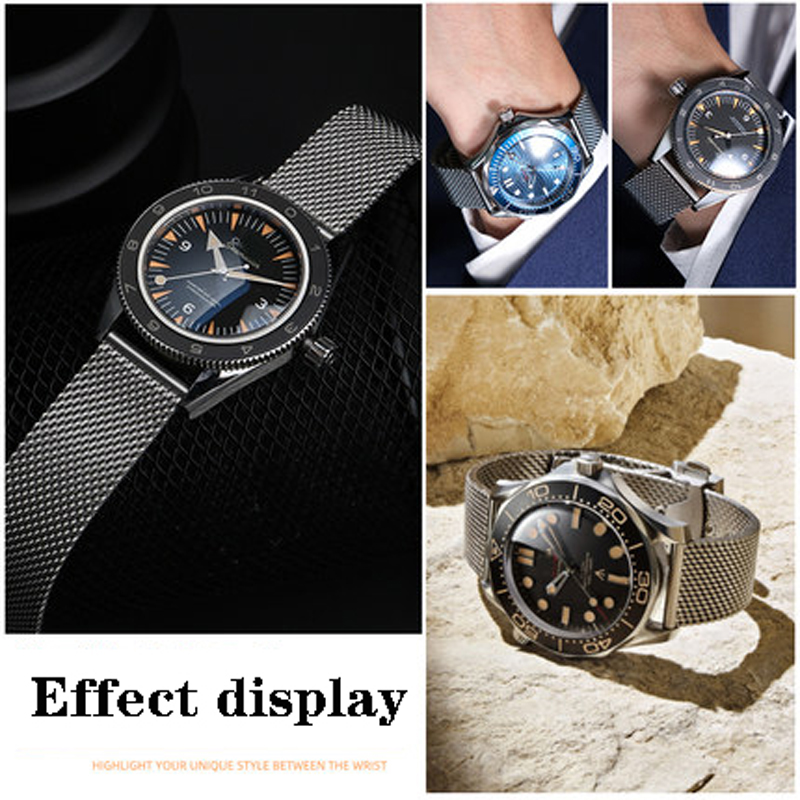 20mm 22mm solid Stainless Stee - Mesh Strap Metal recension och pris