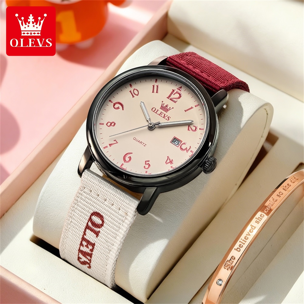 OLEVS Brand New Fashion Quartz - Canvas Strap Watch recension och pris