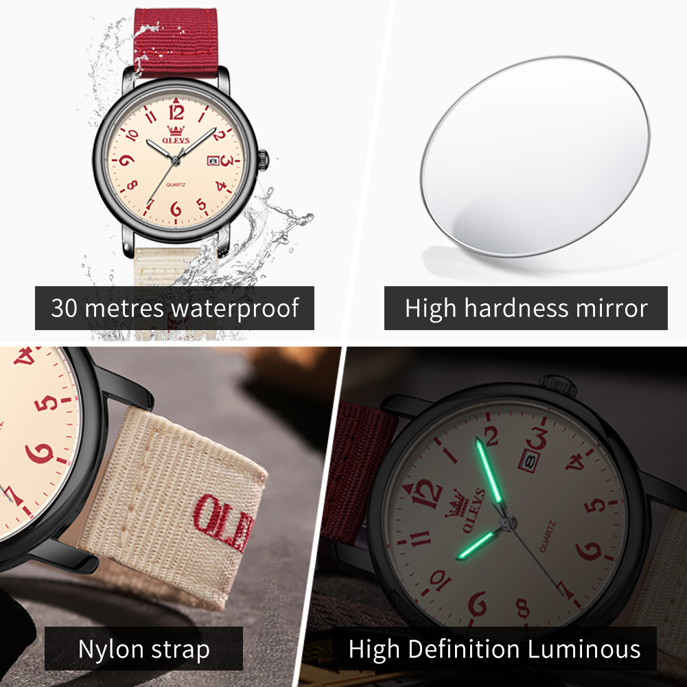 OLEVS Brand New Fashion Quartz - Canvas Strap Watch recension och pris