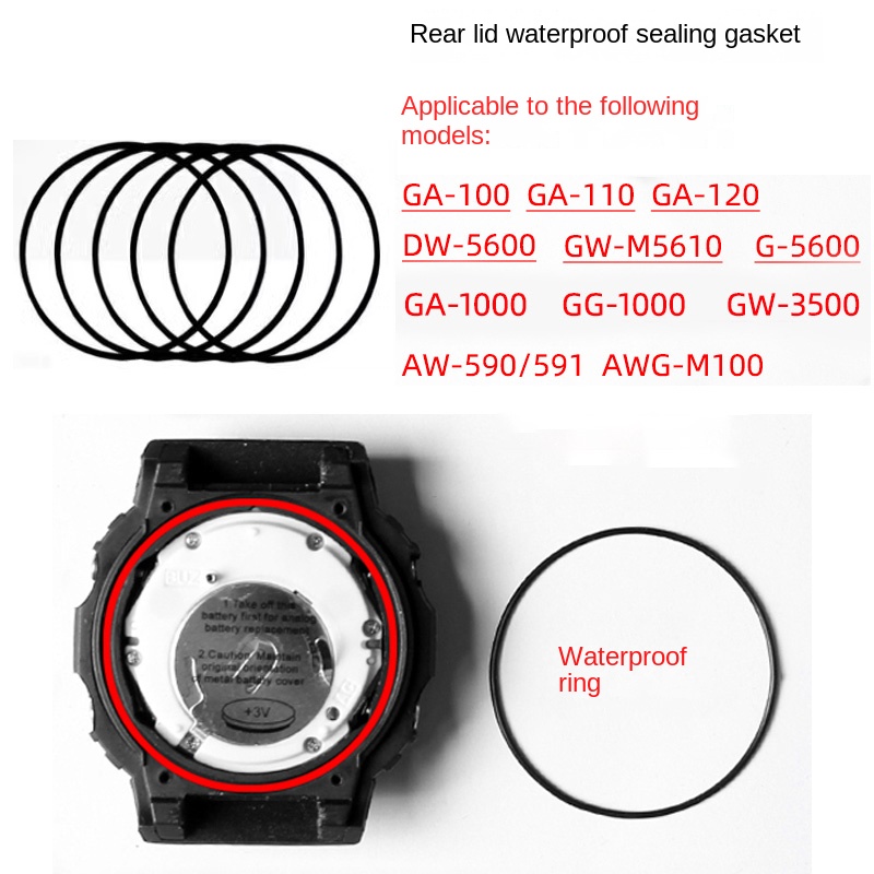 Rear cover waterproof ring for - Casio Watch G-Shock Ga-2100 recension och pris