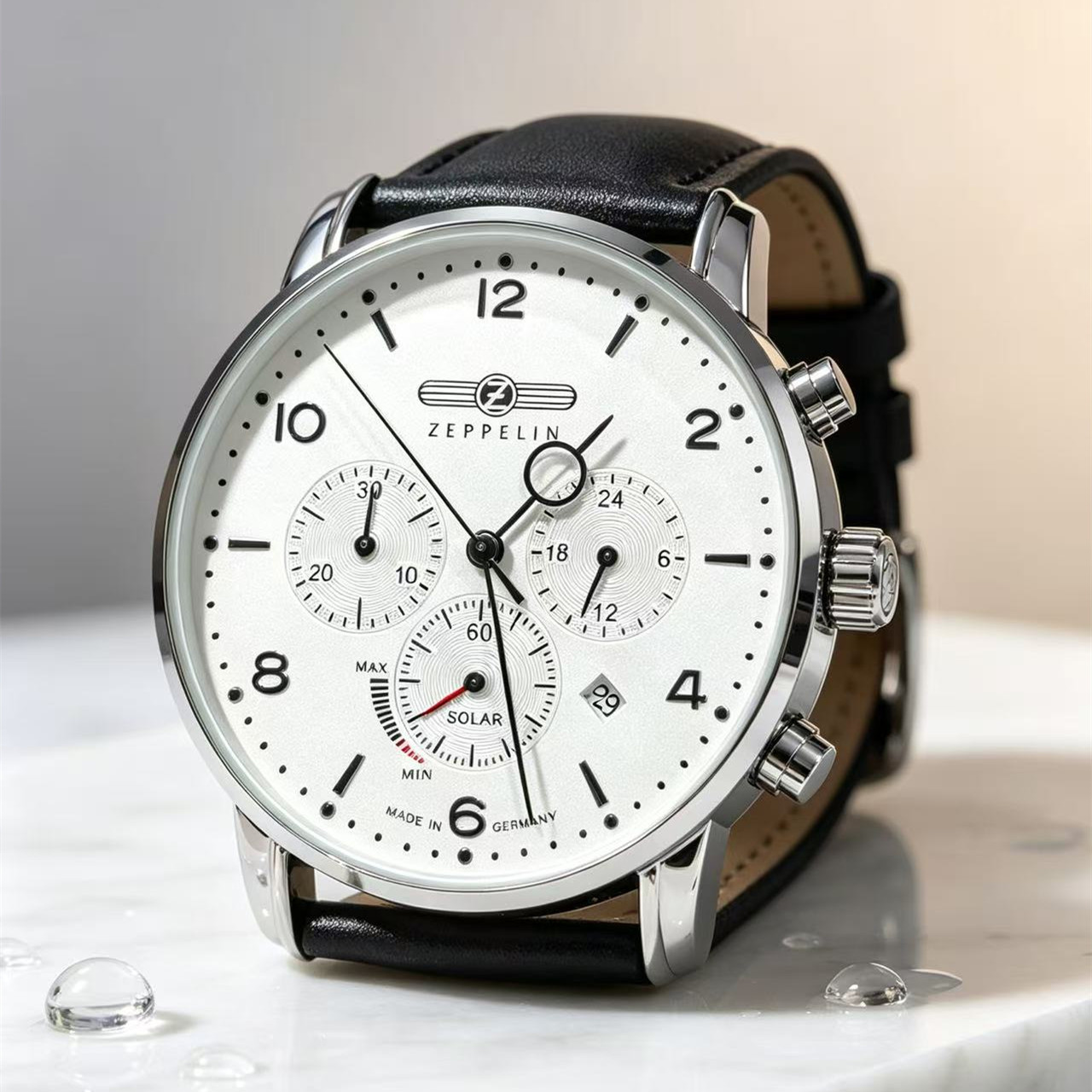Zeppelin Airship Automatic Dat - Leather Watch Band Men recension och pris