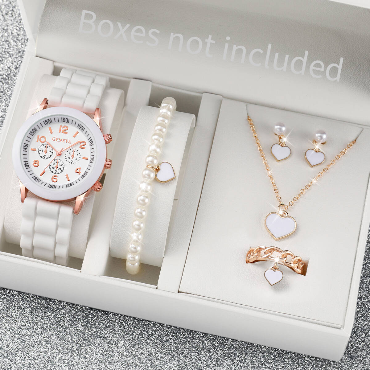 5/6PCS Fashion Women Watches J - Silicone Band Women recension och pris