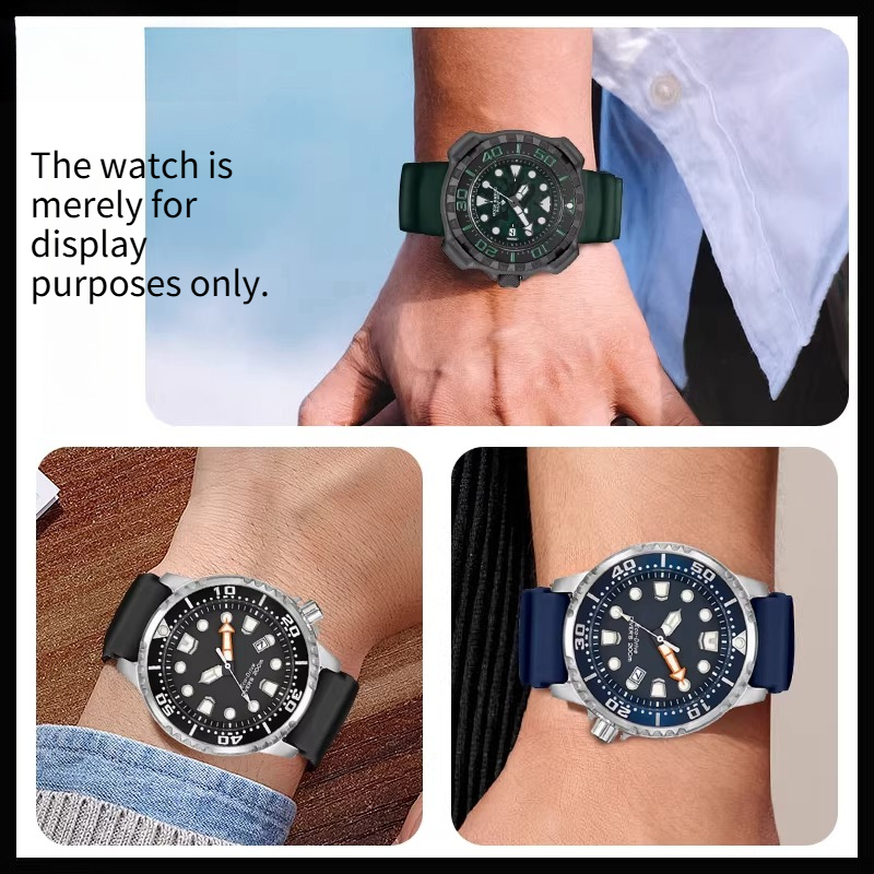 Convex-edge silicone watch str - Citizen Watch Promaster recension och pris