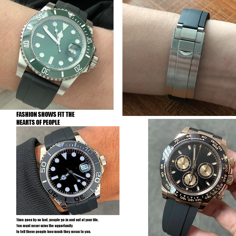 Rubber Watchband 18mm 20mm 21m - Rolex Watch Submariner recension och pris